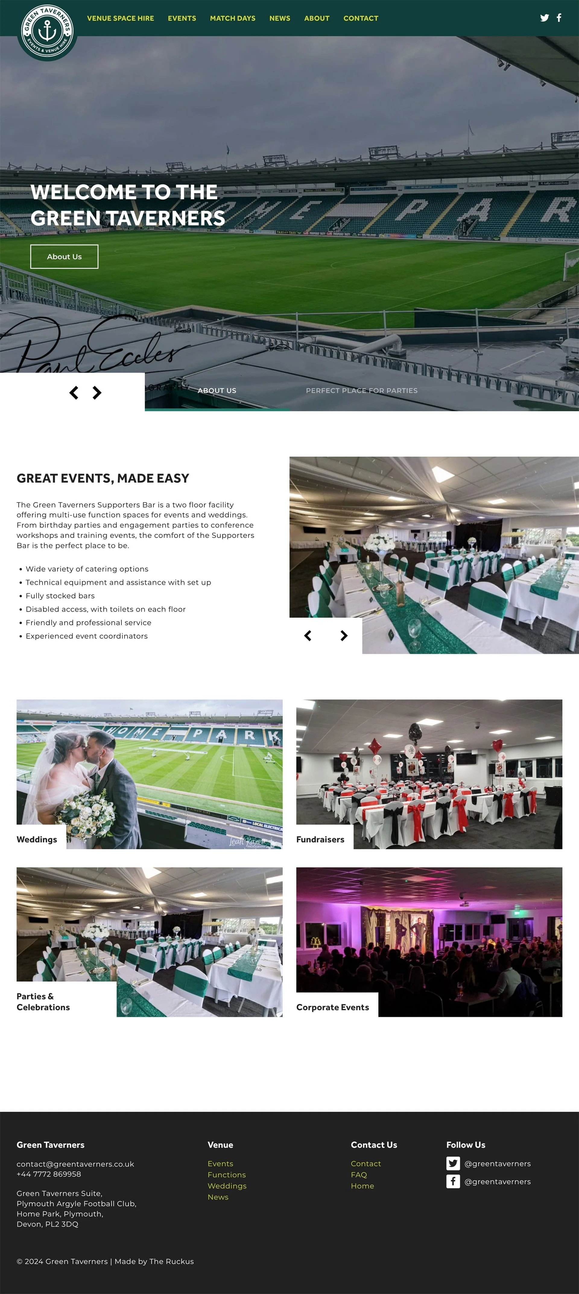 Green Taverners homepage design